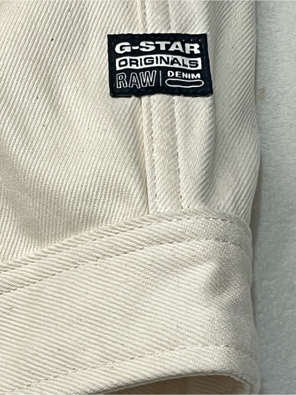 G-Star Originals Raw Denim Cream Color Sleeveless Denim Button Up Collared Vest - Picture 4 of 14